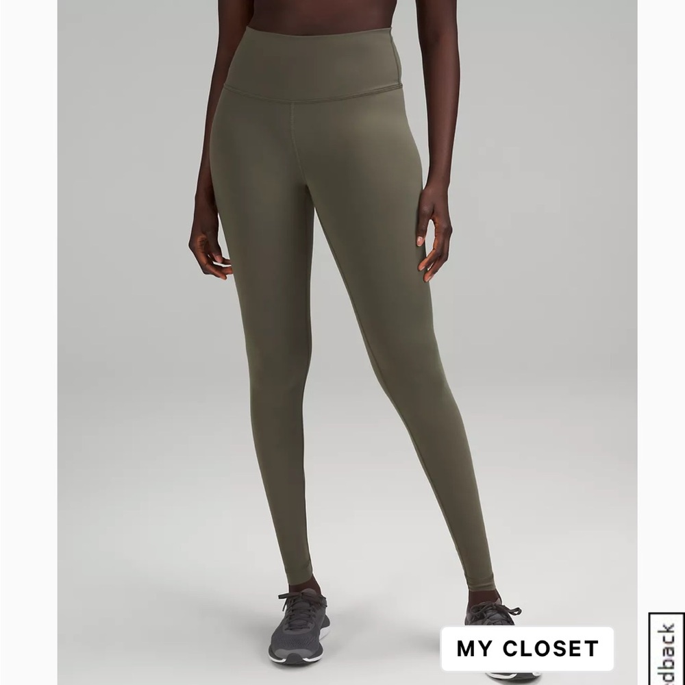 SOLD Lululemon Wunder Train High Rise 28” Army Green Size 2 NWT
